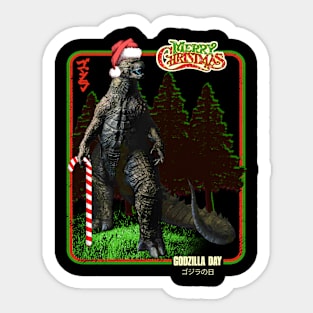 Godzilla christmas Sticker